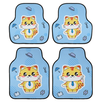 Creative car mat universal anti-dirty easy clean carpet cartoon cute single car pedal pad supplies