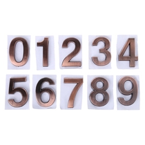 ABS Plastic Bronze Self- Adhesive 0-9 Door Numbers Customize