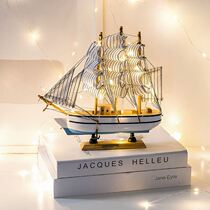 Decompression Healing Gift Sea Swing Piece Office Small Boat Liquid Floating Blue Sea Desktop Creative Art Deco