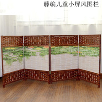 Partition Wall self-mounted hotel entrance living room bedroom simple small screen school children round Chinese solid wood bamboo screen