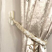 Curtain adhesive hook wall hook non-perforated rope strap receiver shower curtain close up side mount to paste Wall Wall