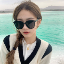 Sunglasses womens wave 2021 new South Korean stars Identical Round Face Black Sunglasses Square Polarized Sunglasses Man