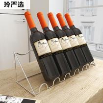 Red wine bracket red wine glass shelf household wine cabinet wine bottle ornaments red wine display bracket light luxury iron shelf