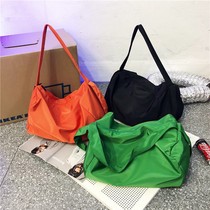 Korean Net red with nylon crossbody bag womens fashion large capacity short-distance travel bag fitness bag schoolbag