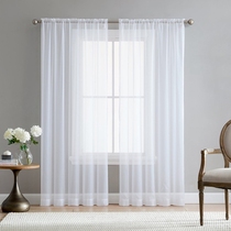 2Pcs Super Soft Great Hand Feeling White Tulle Curtains