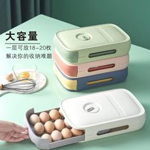 Put egg storage box refrigerator egg tray portable drawer type rolling automatic egg wrap fresh box food grade small