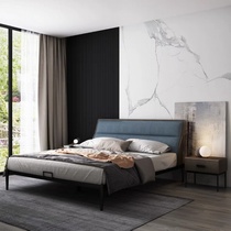 Italian minimalist light luxury bed double bed modern minimalist master bedroom wedding bed 1 8 meters bed