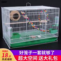 Budgerigar bird cage Medium-large electroplated starling Peony Xuanfeng Bold breeding large metal breeding bird cage