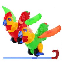 Childrens push and play toy walker trolley One-year-old baby toy rooster 1-3 years old stroller
