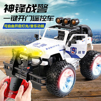 Large remote control police car Children remote control car off-road vehicle charging version remote control car high-speed drift toy car boy