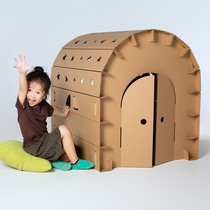 Childrens corrugated House graffiti bag creative handmade DIY parent-child color interspersed Toy Game House Cottage