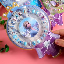 Children's nail stickers non-toxic and tasteless girl Frozen Princess Aisha baby cartoon nail 2021 new