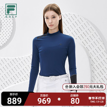 (He Muni same style) FILA GOLF Fila Golf long-sleeved T womens small high collar 2022 autumn top