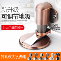 Door suction zinc alloy floor suction toilet door collision anti-collision door stop door resistance invisible suction door strong magnetic non-perforated ground suction