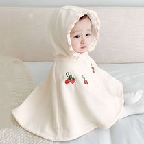 Japanese cloak baby wearing winter baby shoulder block newborn baby door Chinese style small child cloak can reach out