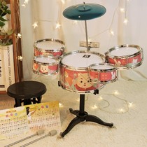 Childrens drum set beginner jazz drum music toy percussion instrument cartoon assembly gift 0-1-3-5 years old