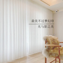 Electric dream curtain vertical curtain Hanas curtain living room bedroom balcony office vertical curtain vertical Louver yarn curtain