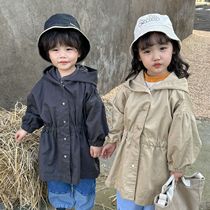 New Childrens Spring Clothing Middle and Long Costume Boys and Girls Spring and Autumn Hat Baby Costume Fan