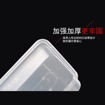 Disposable meal kit Cold Resistant High Temperature Resistant PP Square Meal Kit Fast Food Packed Plastic Case Environmentally-friendly Lunch Box 500-1000
