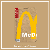 Creative personality student certificate set canteen meal card badge card set lanyard campus card bus Yangchengtong subway access control work Tag male Protective case work card transparent neck card set women