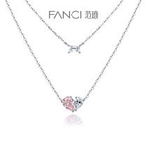 Fanci Fan Qi silver decoration (phase companion series) meet necklace woman small crowd light extravagant design feeling double lock bone chain