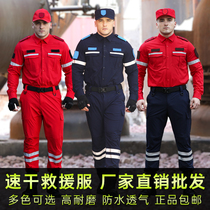 Langsenkai summer emergency rescue suit instructor suit training combat uniform security quick-drying training suit