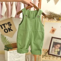 Girl Back With Pants Spring Dress Female Baby Big PP Pants Loose Spring Autumn Ocean Gas Boy Conjoined Pants Children Pants