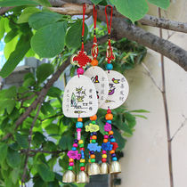 Temple Wish Brand Blessing Wood Brand Lijiang Dongba Wind chime Bar Hanging Car Hanging Scenic Spots Tourist Gifts