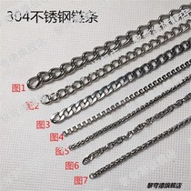 304 stainless steel chain size stainless steel iron chain listing chain key chain bag chain jewelry necklace chain