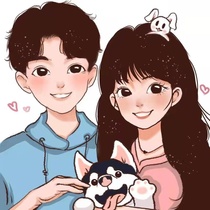 Hand-painted head portrait portrait photo transfer Q version cartoon manuscript designer hand-drawn Avatar