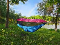 Factory parachute cloth anti-mosquito sunshade with mosquito net hammock outdoor single double swing off the ground air tent