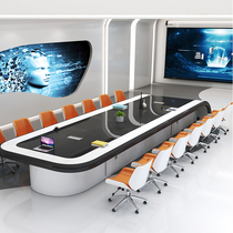 Paint conference table curved lifter simple modern white negotiation table rounded corners simple long table and chair combination
