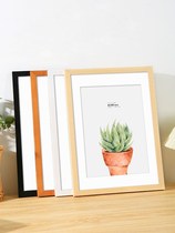 Log color photo frame wall frame mounted 8k4k solid wood children's art display 20 inch 12 wholesale