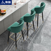 Coho modern minimalist home bar Desk Bench Bar Front Nordic Light Extravagant Bar Stool Backrest High feet bar solid wood chairs