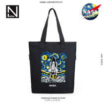 NASA Van Gogh Starry Sky joint young student shoulder bag tote bag toting bag cloth bag men and women leisure trend