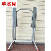 Table Dining table legs bent pipe cylindrical round foot workbench height large square table folding table simple household shelf