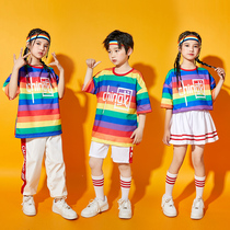 Spring Childrens Cheerleading Performance Costume Primary and Secondary School Students Games Cheerleading Costume Kindergarten Chorus Performance Costume