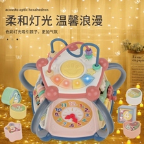 Clapping drum hand drum baby toy educational hexahedron baby music hand drum toy 1 2 years old