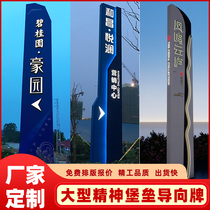 Outdoor spirit fortress-oriented brand scenic spot Guide card village Card parking lot guide card Square Mall guide sign
