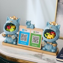 Zhaocai Cat Ornaments Opening Gifts New Store Opening Gifts Creative Shop Cashier Decoration QR Code Customization