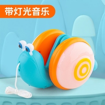 Douyin childrens luminous electric rope snail Net red toddler boys and girls can walk fiber rope music crawling toys