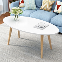 Nordic coffee table creative oval coffee table small apartment living room bedroom Square small table floating window Round Table bed side