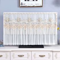 LCD TV Hood dust cover Lace TV set does not take 55 inch 65 hanging curved surface desktop cover cloth towel