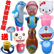 Tumbler toys inflatable baby thickened number baby early education puzzle children not to Weng children 3-6 years old