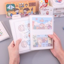 Card book business card holder large capacity portable postcard collection photo book frosted transparent card bag