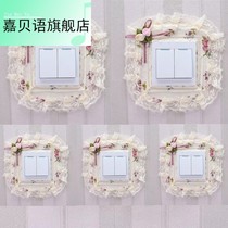Jiabian 5 Mount Switch Decoration Wall Stickup Protective Sheath Home Socket Decoration Lace Frame Modern Brief Nordic
