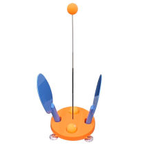 Childrens table tennis trainer single double household suction type elastic flexible shaft self-training artifact tremolo same play