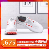 New golf shoes women's button golf white leather fall winter activity nail non-slip breathable golf women's shoes