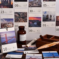 2022 travel calendar creative world beauty calendar ins desktop ornaments daily proverbs calendar gift