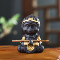 Creative boutique mini tea pet Great Saint monk decoration four small monk more meat rockery bonsai fish tank decoration
